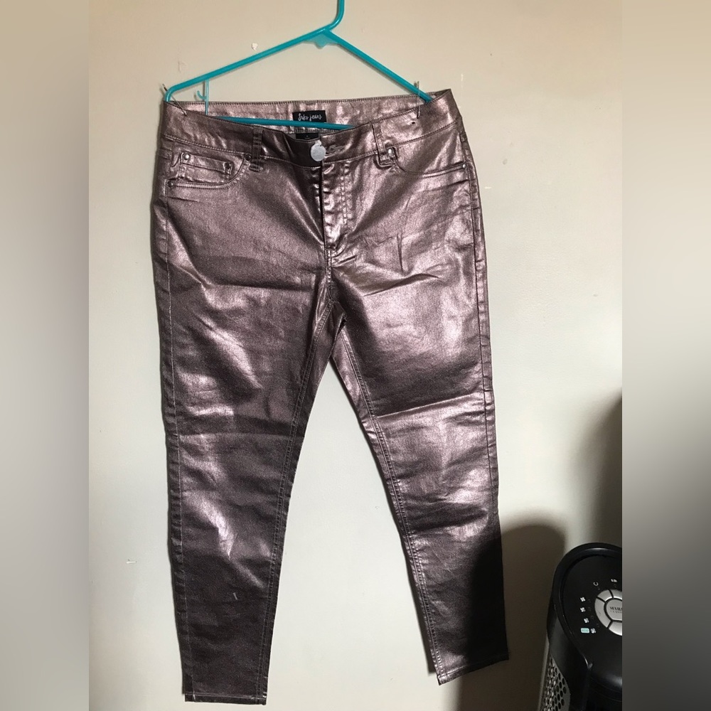 metallic Suki jeans size 10